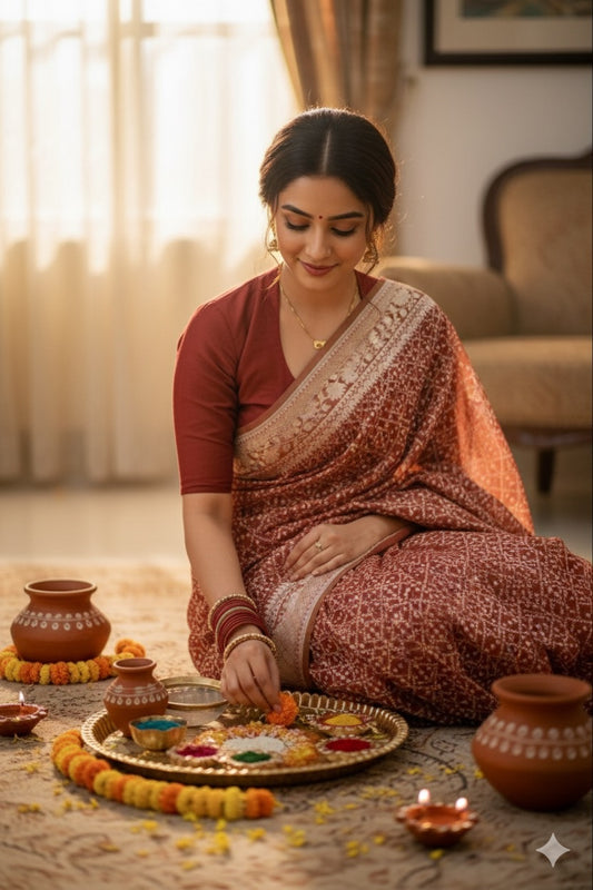 Stunning Red Banarasi Fine Cotton Saree