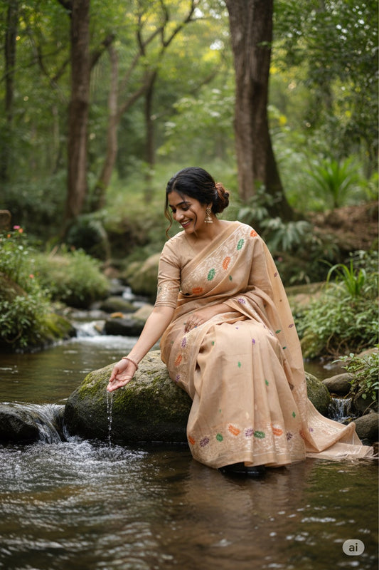 Raw Tussar Banarasi Saree