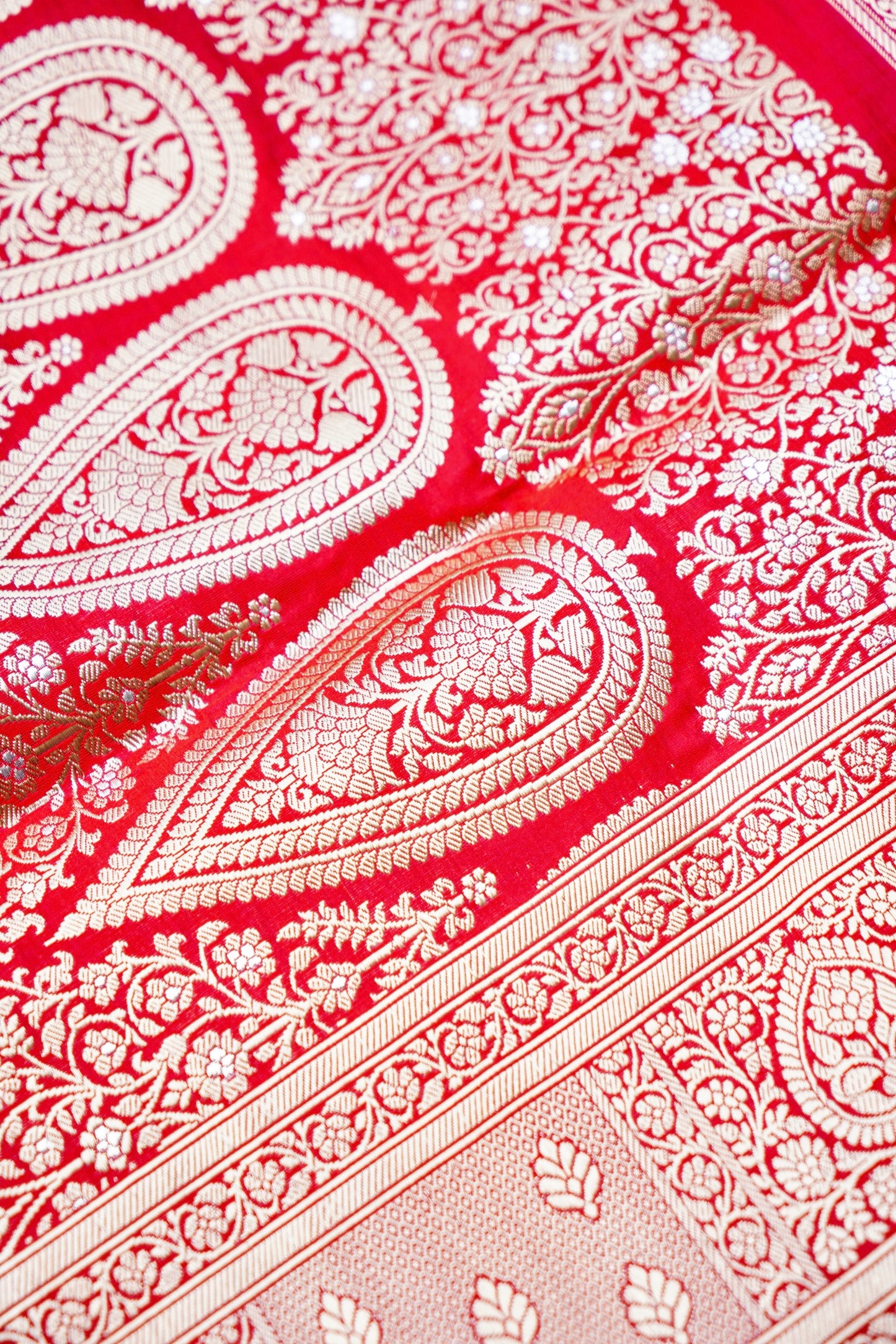 Red Pure Banarasi Katan Silk Saree