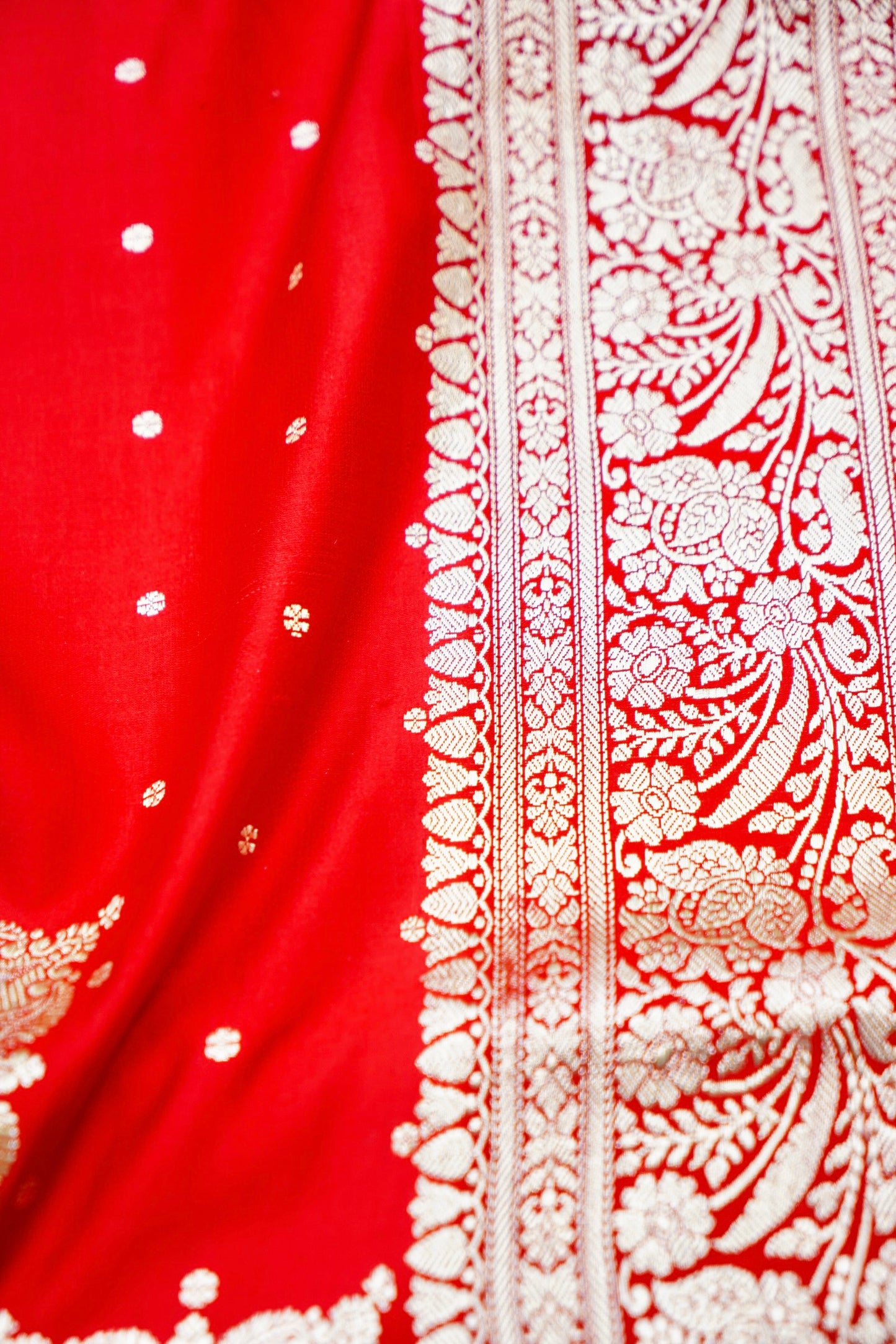 Red Pure Banarasi Katan Silk Saree