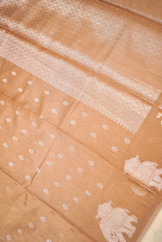 Cotton - Tussar Blend Banarasi Saree