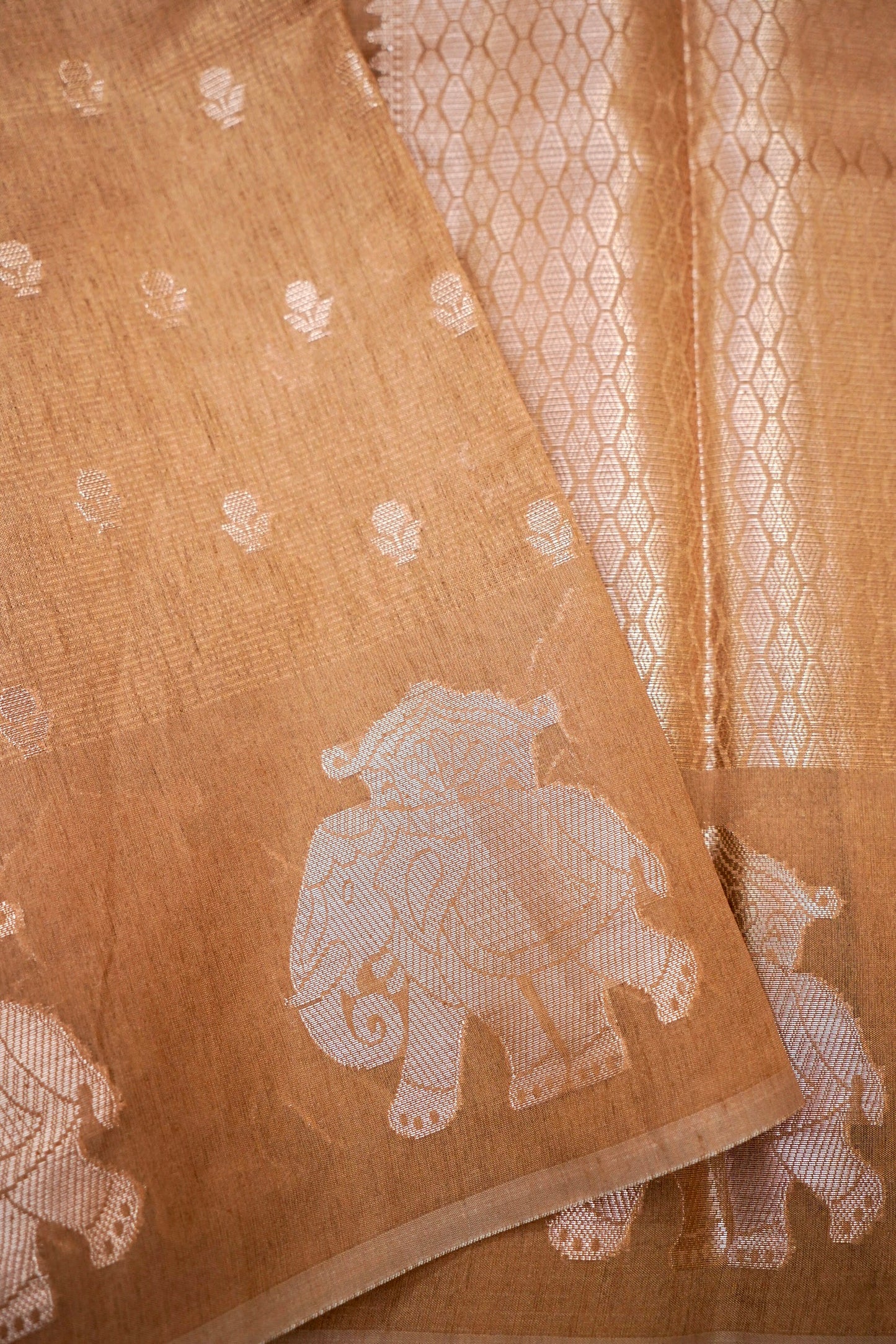 Cotton - Tussar Blend Banarasi Saree
