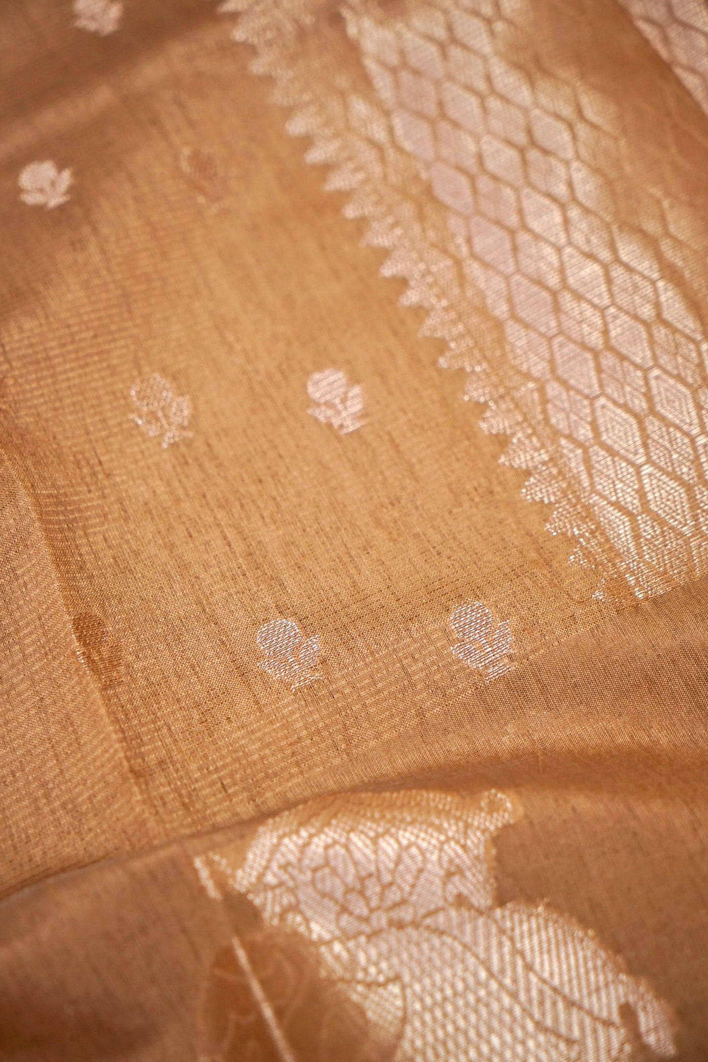 Cotton - Tussar Blend Banarasi Saree