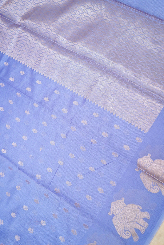 Cotton - Tussar Blend Banarasi Saree