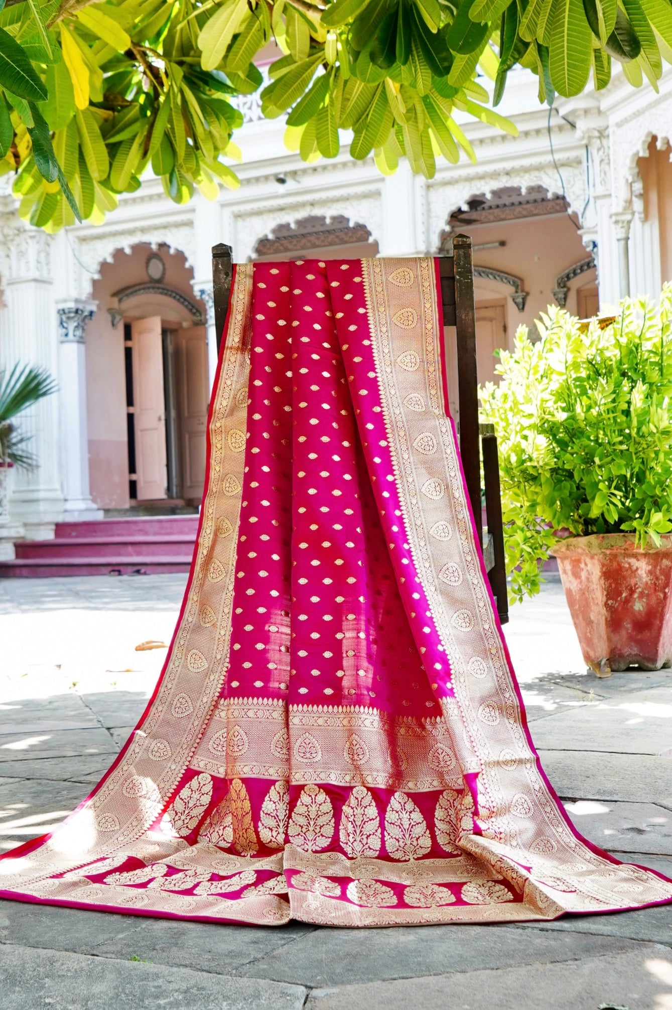 Rani Pure Banarasi Katan Silk Saree