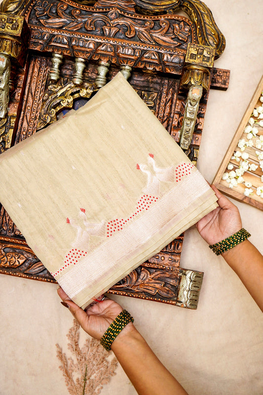 Raw Tussar Banarasi Saree