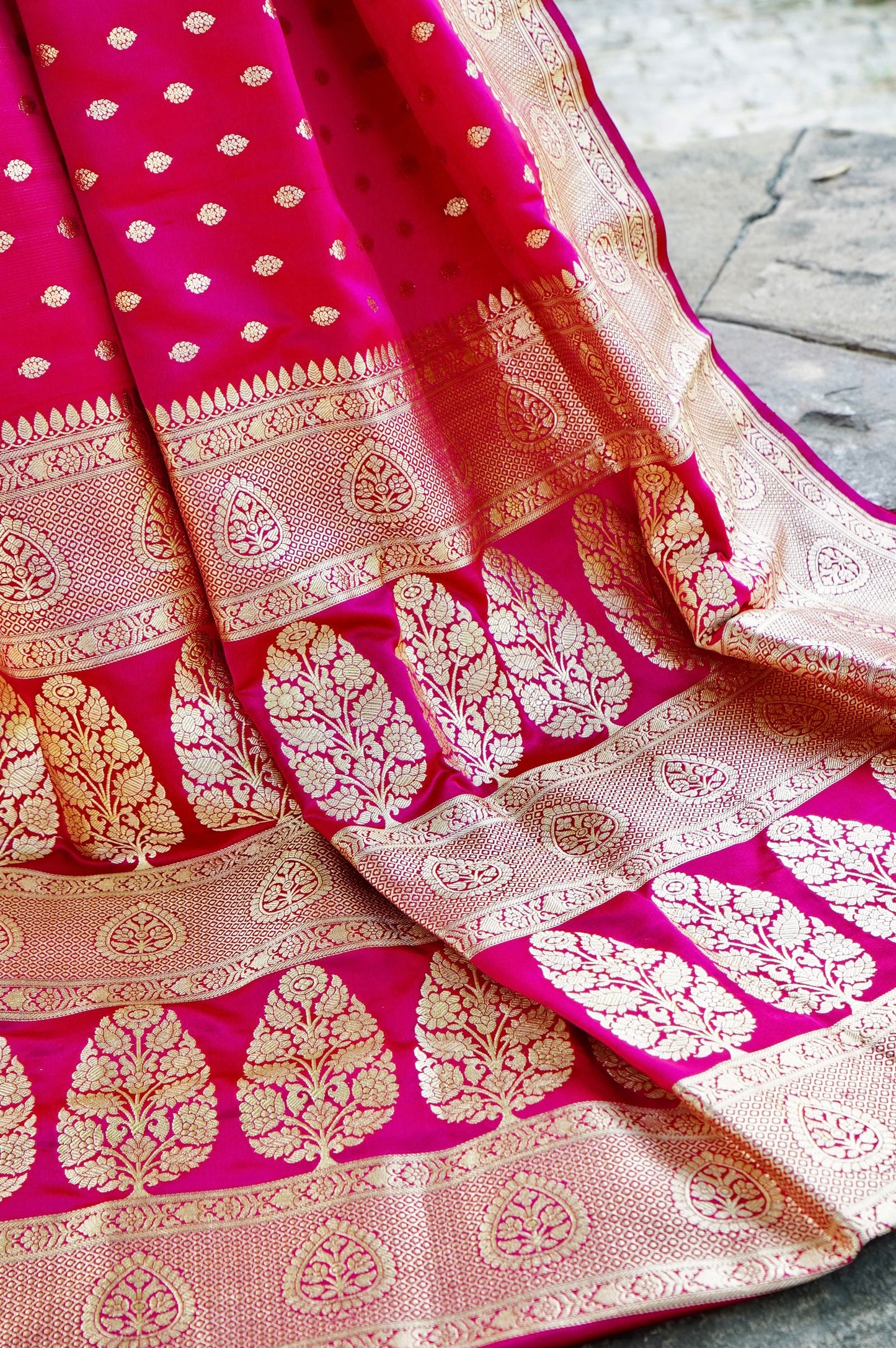 Rani Pure Banarasi Katan Silk Saree