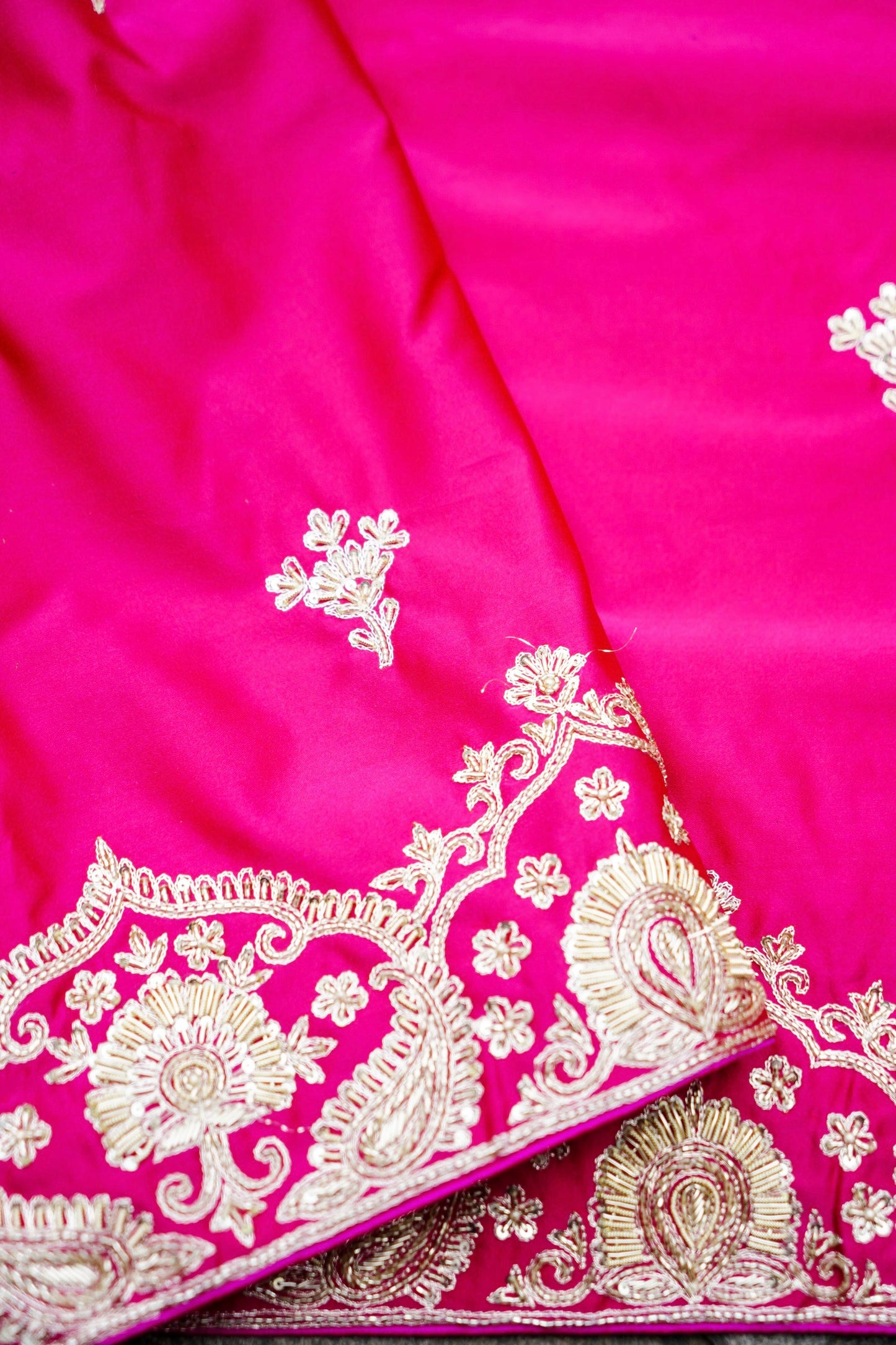 Banarasi Silk Saree With Zardosi Handwork